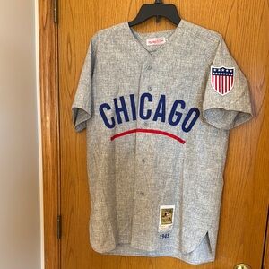 Mitchell and Ness Vintage Cooperstown Collection Chicago Cubs Baseball Jersey